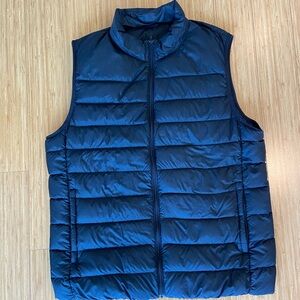Muji Men's Quilted Puffer Vest - Black